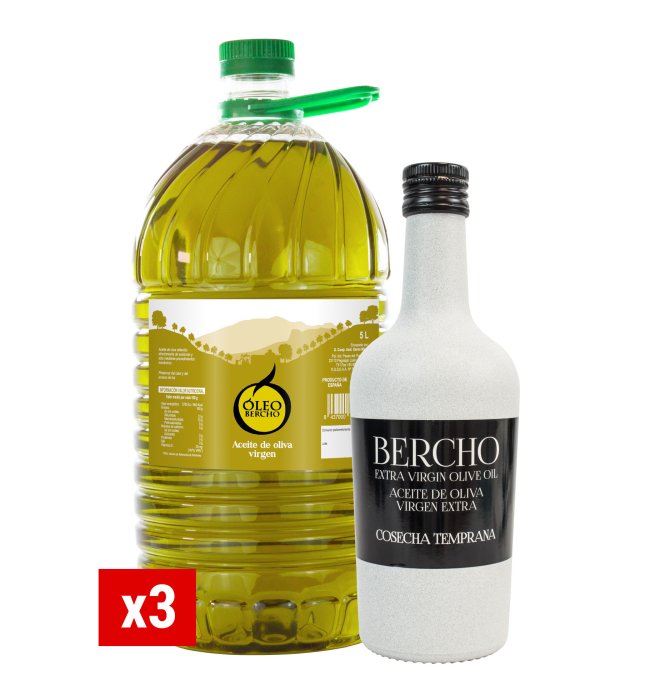 Oleobercho Virgen 3x5L + Bercho 500ml