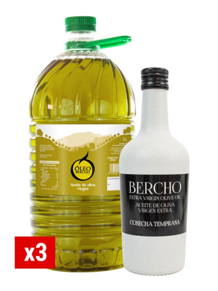 Oleobercho Virgen 3x5L + Bercho 500ml